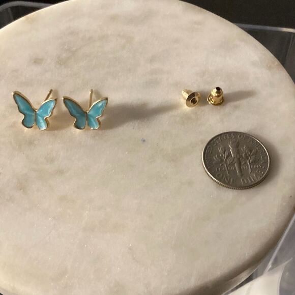 Stud Earrings butterfly - Picture 2 of 2